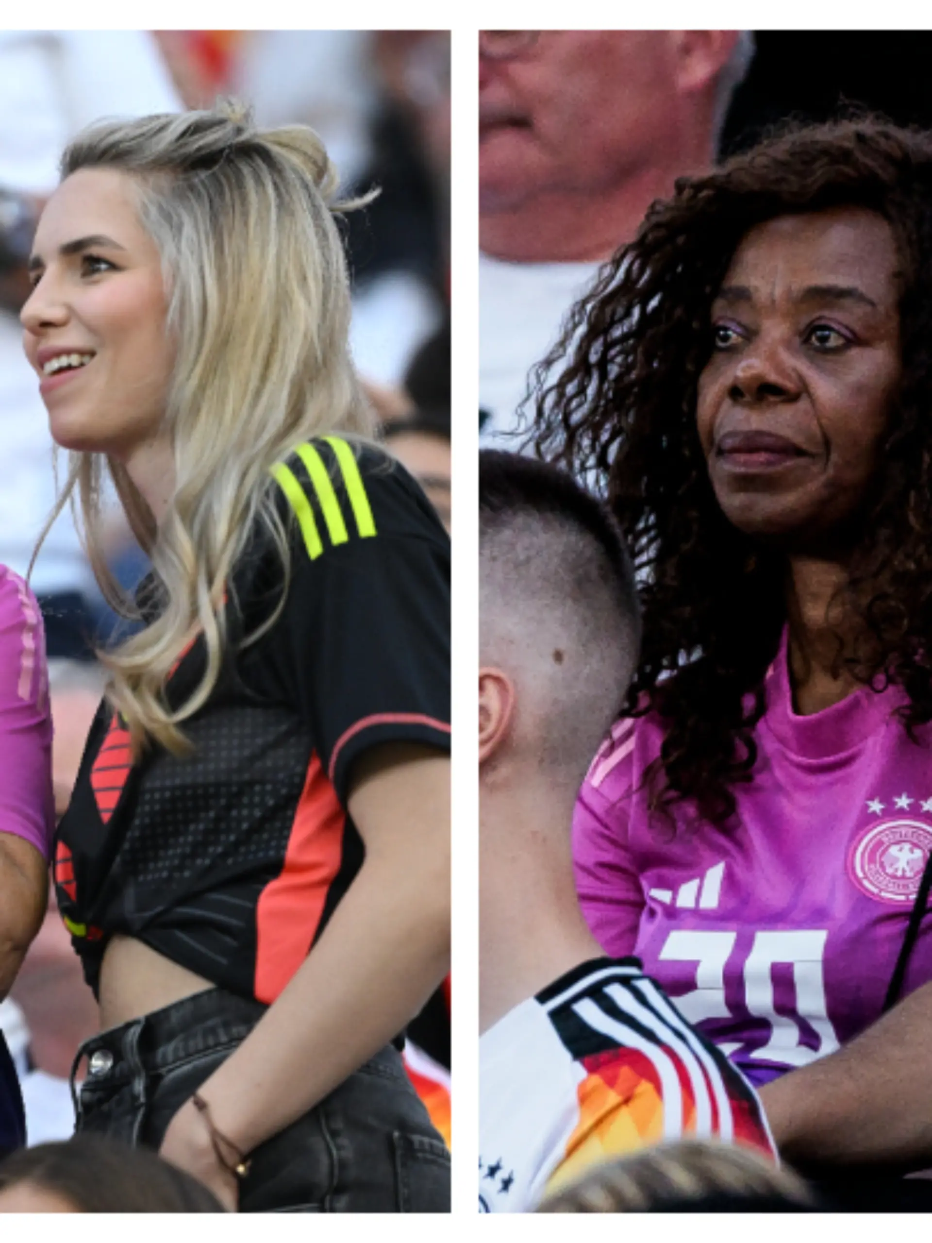 Marita Neuer und Phyllis Henrichs beim Deutschland-Spiel gegen die Schweiz in Frankfurt.