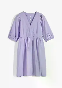 Ausgestelltes Webkleid mit Puffärmeln