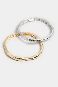 Elastische Armreife in Gold- und Silberoptik