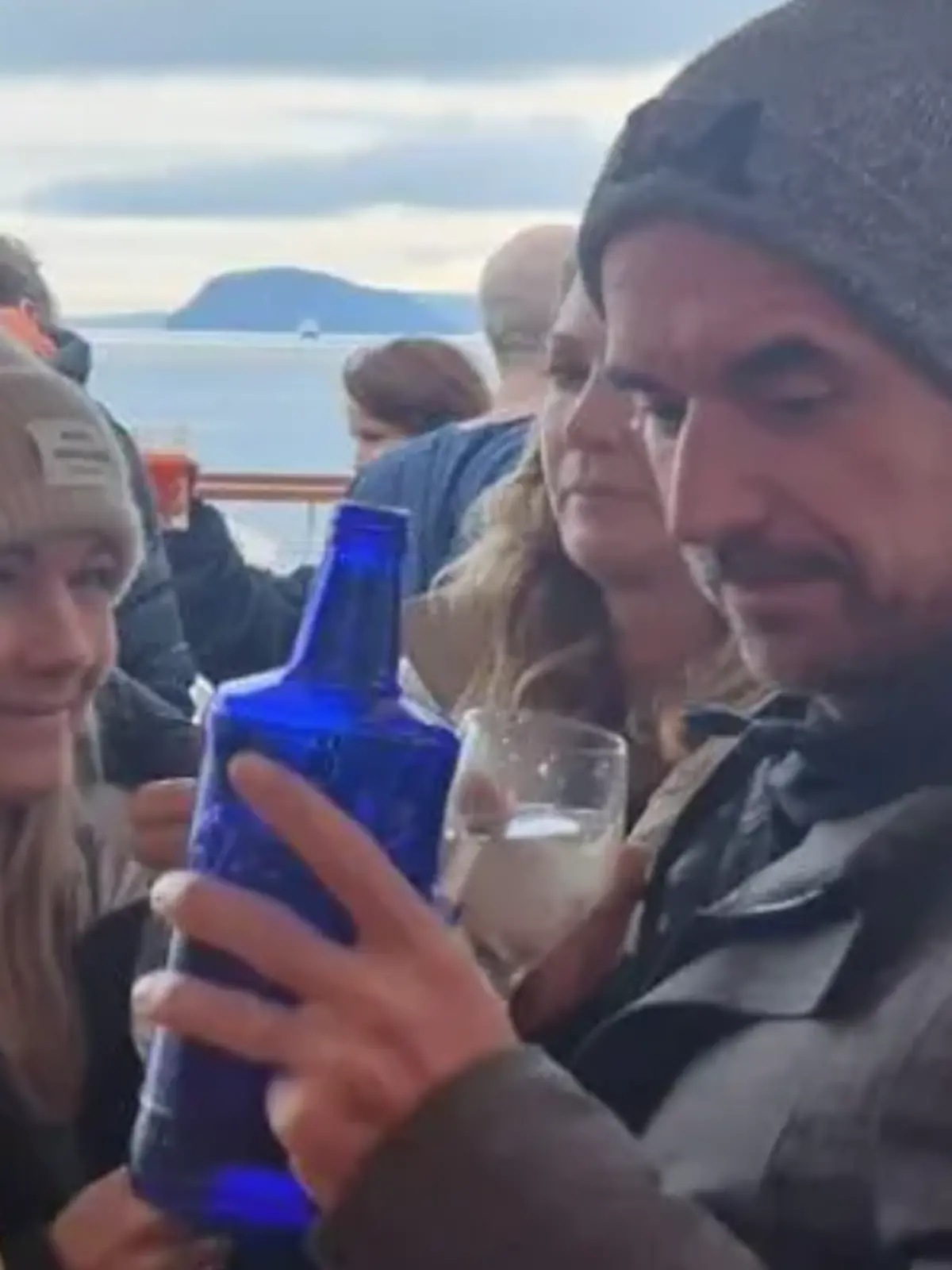 Helene Fischer und Florian Silbereisen zusammen auf einer Feier an Bord der MS Amadea.  