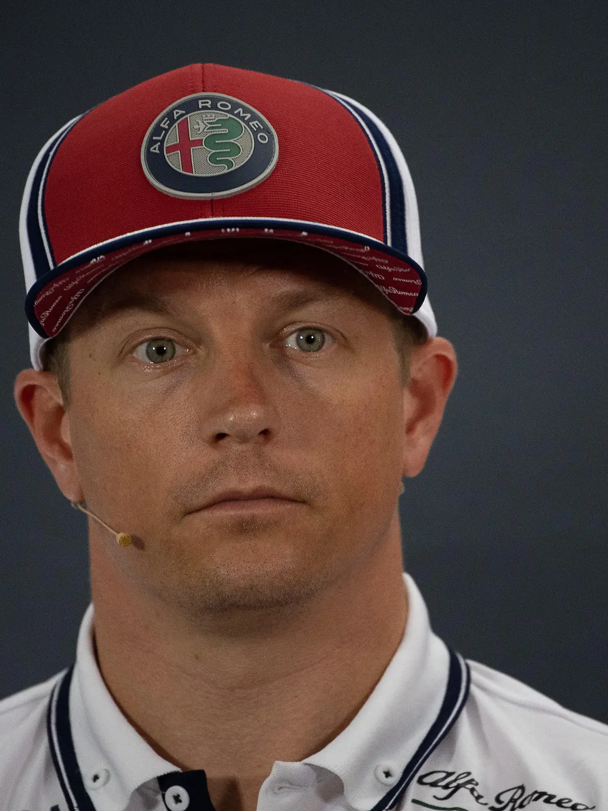 ARCHIV - 25.07.2019, Baden-Württemberg, Hockenheim: Motorsport: Formel-1-Weltmeisterschaft, Grand Prix von Deutschland. Kimi Räikkönen aus Finnland vom Team Alfa Romeo Sauber F1 nimmt an einer Pressekonferenz teil. (zu "Ex-Weltmeister Räikkönen beendet Formel-1-Karriere nach dieser Saison") Foto: Sebastian Gollnow/dpa +++ dpa-Bildfunk +++