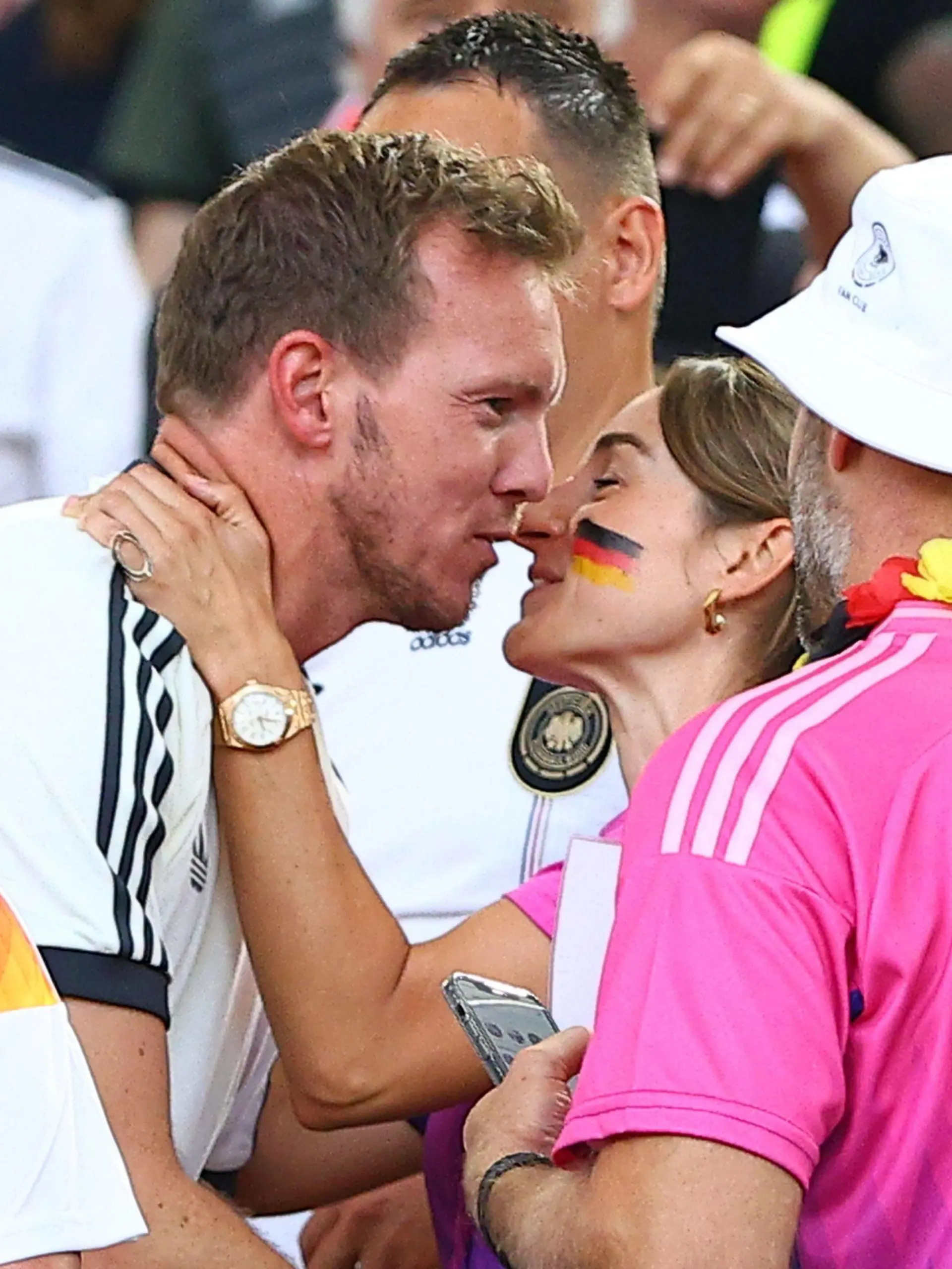 Sport Bilder des Tages  Germany manager Julian Nagelsmann seen with a girlfriend Lena Wurzenberger Germany v Hungary, UEFA European Championship, EM, Europameisterschaft 2024, Group A, Football, Stuttgart Arena, Stuttgart, Germany, 19 Jun 2024 EDITORIAL USE ONLY No use with unauthorised audio, video, data, fixture lists, club/league logos or live services. Online in-match use limited to 120 images, no video emulation. No use in betting, games or single club/league/player publications. PUBLICATIONxINxGERxSUIxAUTxHUNxGRExMLTxCYPxROUxBULxUAExKSAxONLY Copyright: xMichaelxZemanek/Shutterstockx 14543652gm