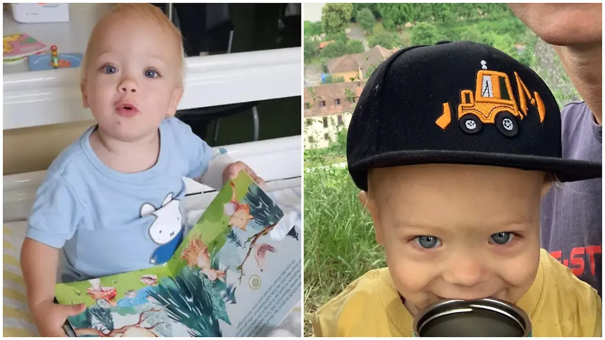 Fotokollage: Links Levi mit Buch in der Hand, rechts Levi schaut lächelnd in die Kamera