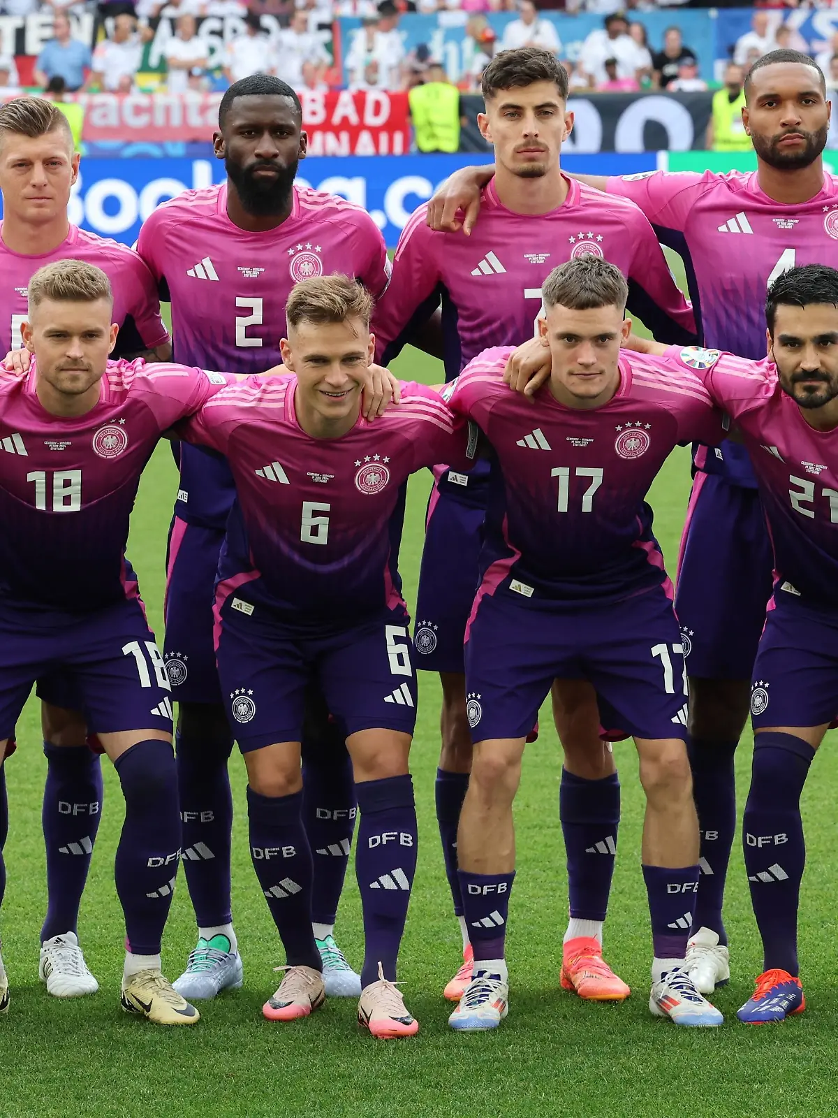 Startelf Deutsche Nationalmannschaft , Vorrundenspiel M14, GER - HUN, Gruppe A, Fussball Europameisterschaft, Deutschland gegen Ungarn, Stuttgart, 19.06.2024