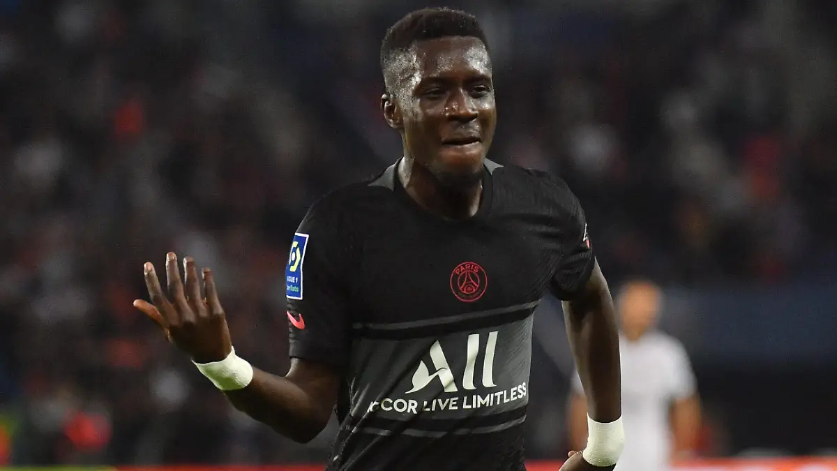 Paris Saint-Germain's Idrissa Gueye during the French L1 football match between Paris Saint-Germain (PSG) and Montpellier (MHSC) at The Parc des Princes stadium in Paris, France on September 25, 2021. Photo by Christian Liewig/ABACAPRESS.COM