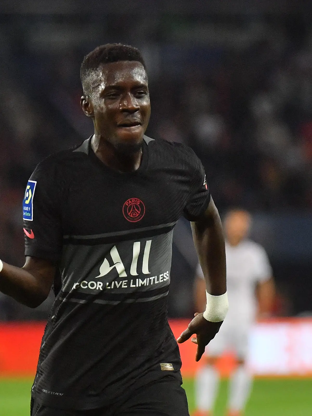 Paris Saint-Germain's Idrissa Gueye during the French L1 football match between Paris Saint-Germain (PSG) and Montpellier (MHSC) at The Parc des Princes stadium in Paris, France on September 25, 2021. Photo by Christian Liewig/ABACAPRESS.COM