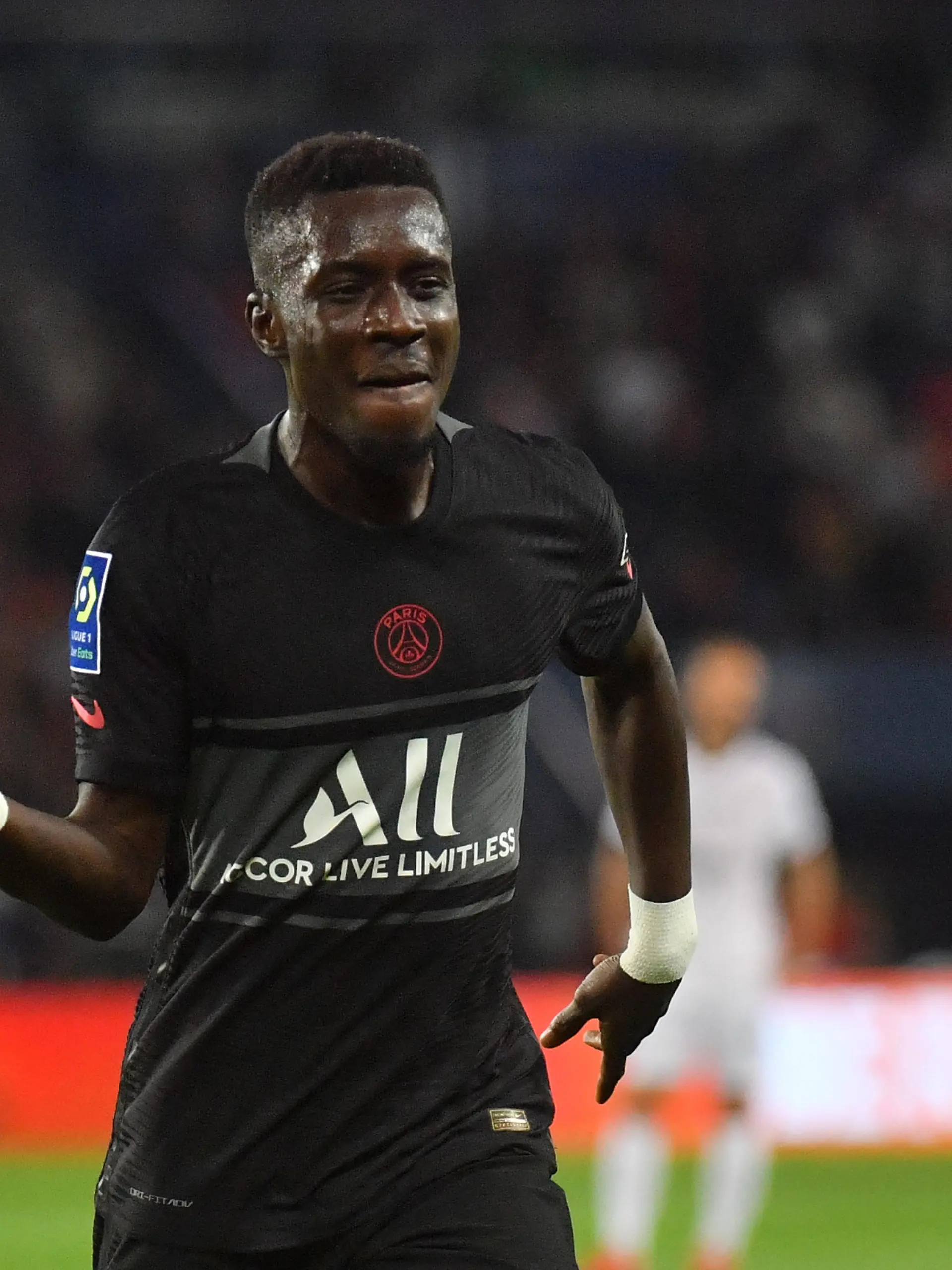 Paris Saint-Germain's Idrissa Gueye during the French L1 football match between Paris Saint-Germain (PSG) and Montpellier (MHSC) at The Parc des Princes stadium in Paris, France on September 25, 2021. Photo by Christian Liewig/ABACAPRESS.COM