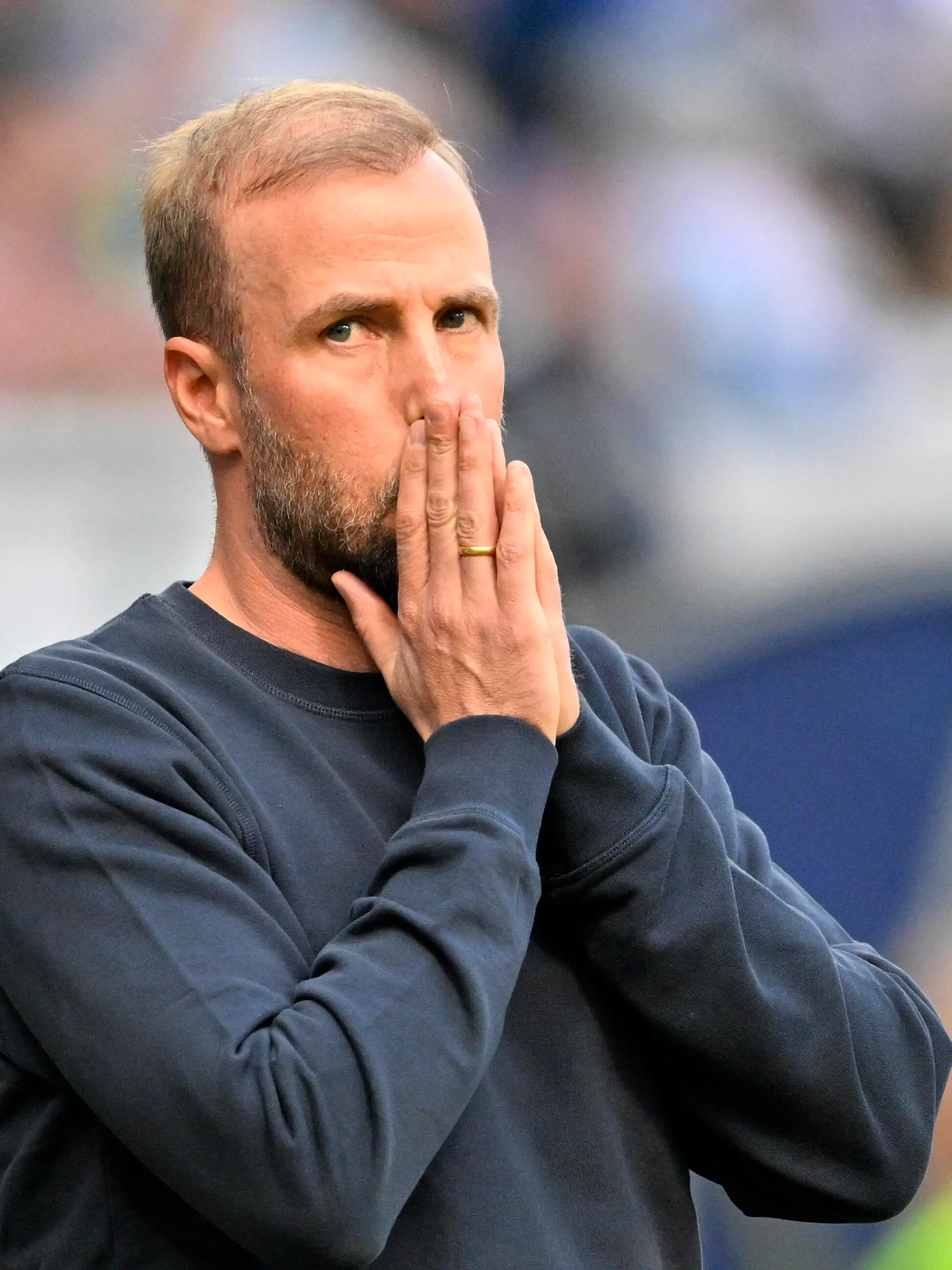  Trainer Coach Sebastian Hoeneß Hoeness TSG 1899 Hoffenheim Enttaeuschung enttaeuscht nach vergebener Torchance Gestik Geste TSG 1899 Hoffenheim vs Bayer 04 Leverkusen B04 07.05.2022 DFL REGULATIONS PROHIBIT ANY USE OF PHOTOGRAPHS AS IMAGE SEQUENCES AND/OR QUASI-VIDEO TSG 1899 Hoffenheim vs Bayer 04 Leverkusen B04 *** Coach Coach Sebastian Hoeneß Hoeness TSG 1899 Hoffenheim disappointment disappointed after missed goal chance gesture gesture TSG 1899 Hoffenheim vs Bayer 04 Leverkusen B04 07 05 2022 DFL REGULATES PROHIBIT ANY USE OF PHOTOGRAPHS AS IMAGE SEQUENCES AND OR QUASI VIDEO TSG 1899 Hoffenheim vs Bayer 04 Leverkusen B04