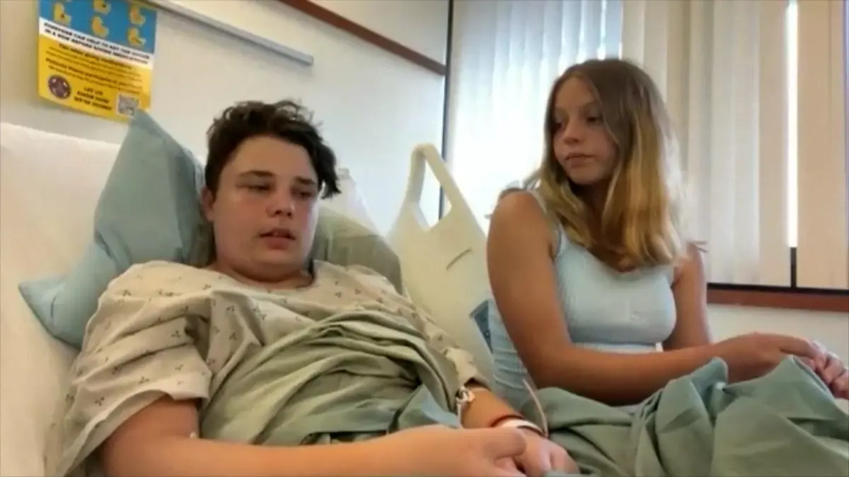 Blayne Brown (14) wurde Opfer eines Haiangriffs, seine Freundin McKinley sah alles mit an