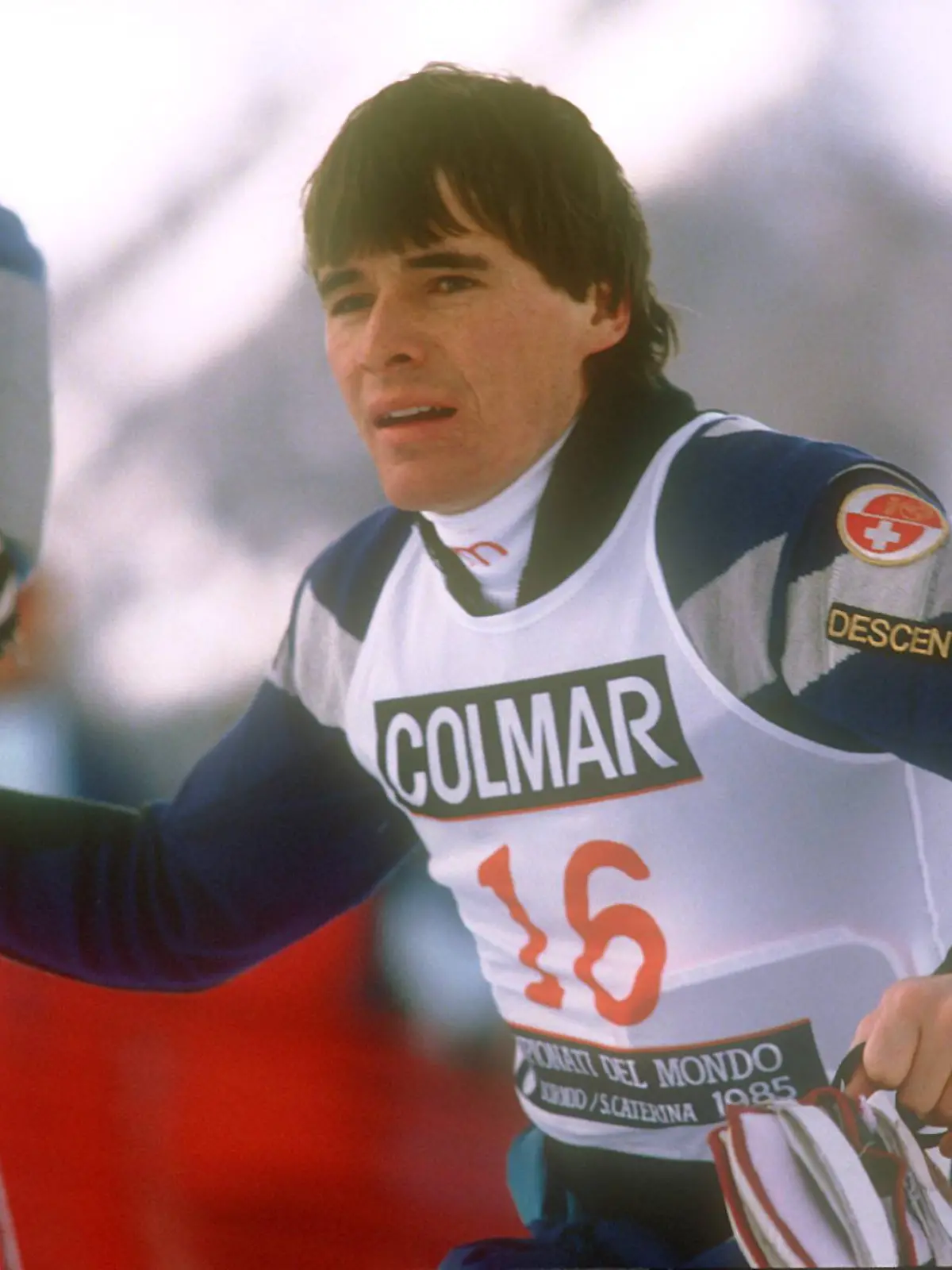 Max Julen (Schweiz) bei der Ski-Weltmeisterschaft 1985