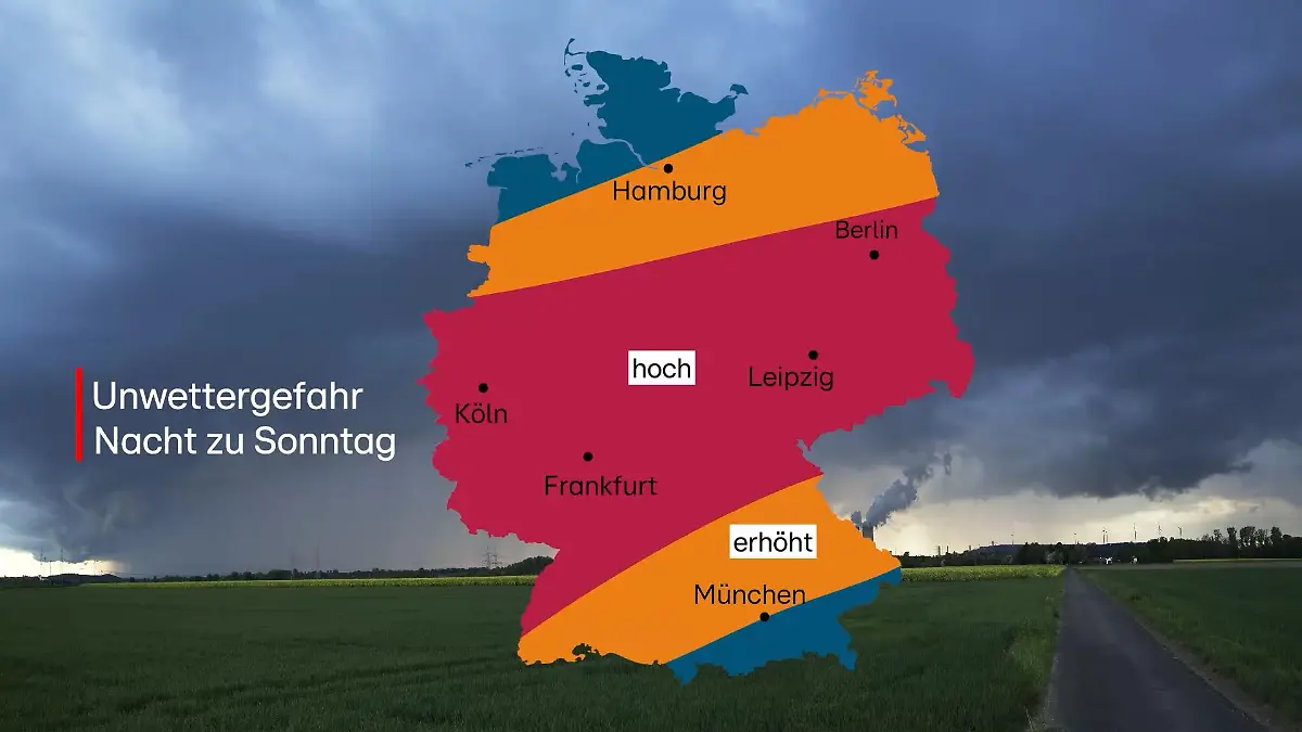 Unwetter Sonntag Nacht