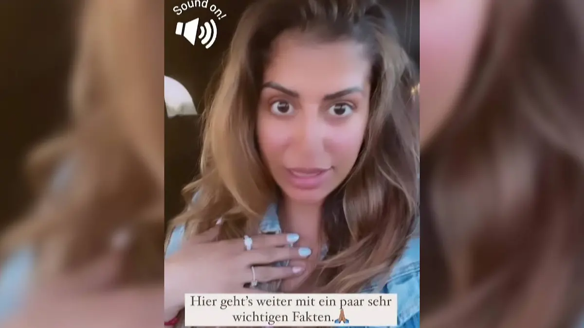 Eva Benetatou regt sich in ihrer Instagram-Story auf.