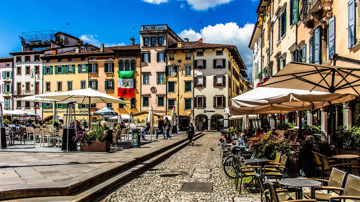 Piazza San Giacomom Udine, bedeutendste historische Stadt des Friaul, Italien, Udine, Friaul, Italien, Europa
