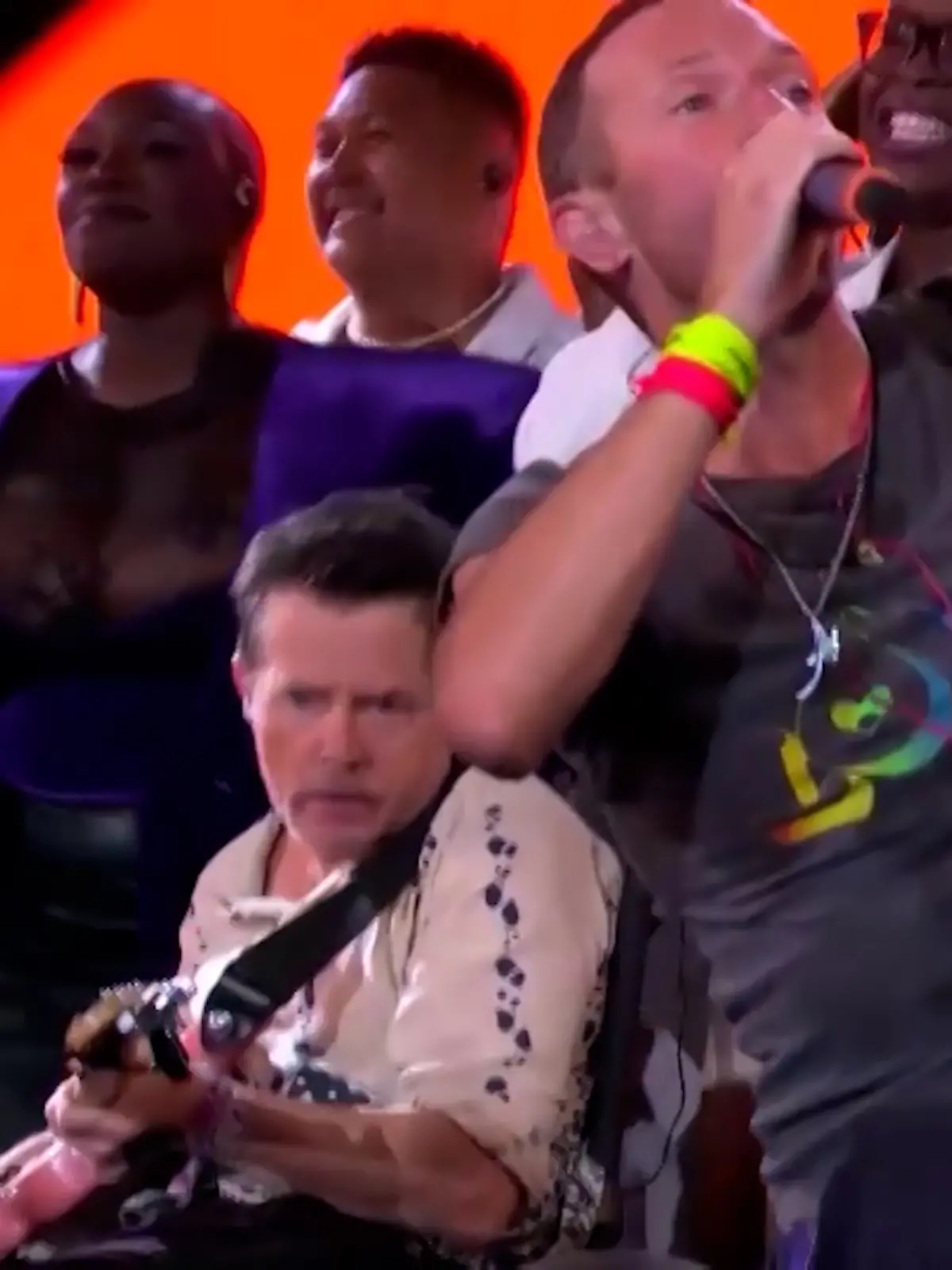 Michael J. Fox rockt mit Coldplay die Bühne