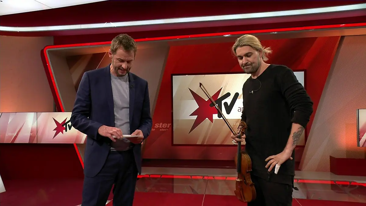 Stargeiger David Garrett bei „stern TV am Sonntag“