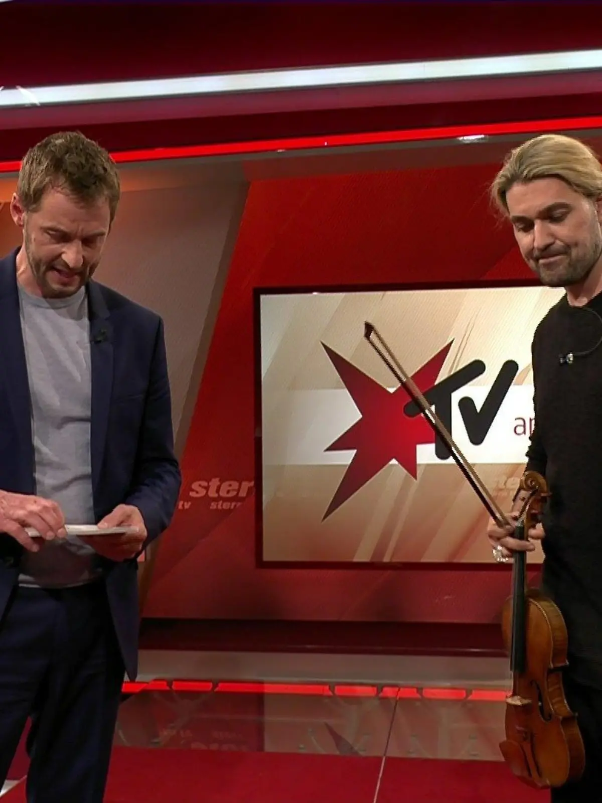 Stargeiger David Garrett bei „stern TV am Sonntag“