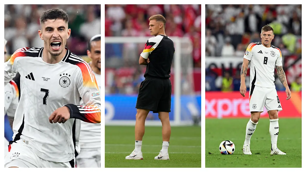 Kai Havertz, Joshua Kimmich und Toni Kroos tragen ihre Haare an den Seiten kurz und verblendet.