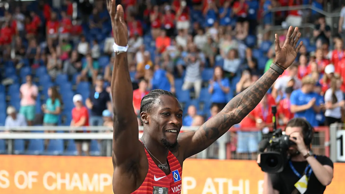 Bei der Deutschen Meisterschaft im Eintracht-Stadion bricht Owen Ansah den neuen Sprint-Rekord.
