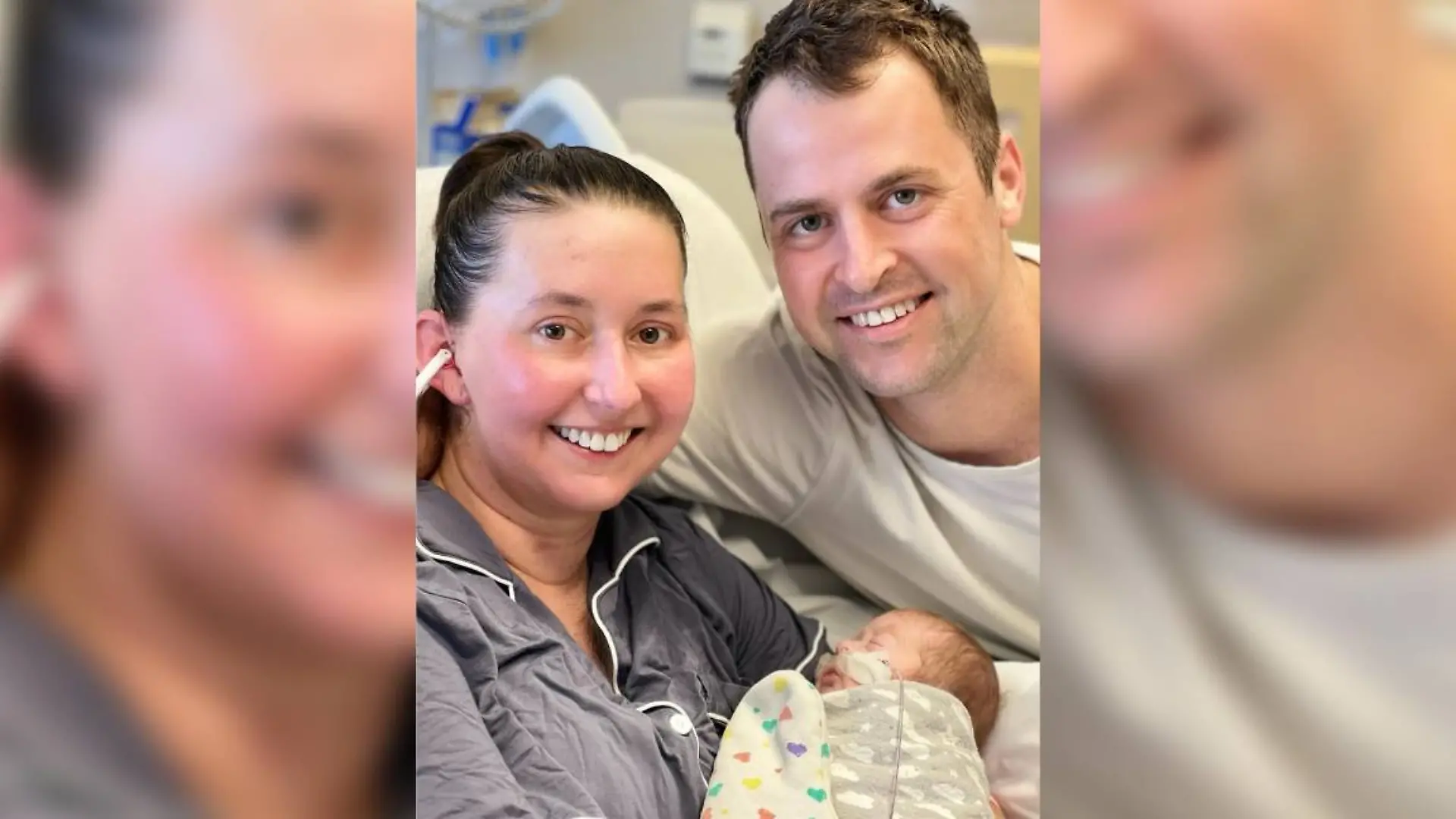 Brie Morgan Bauer, ihr Ehemann Reid und der kleine Beau
