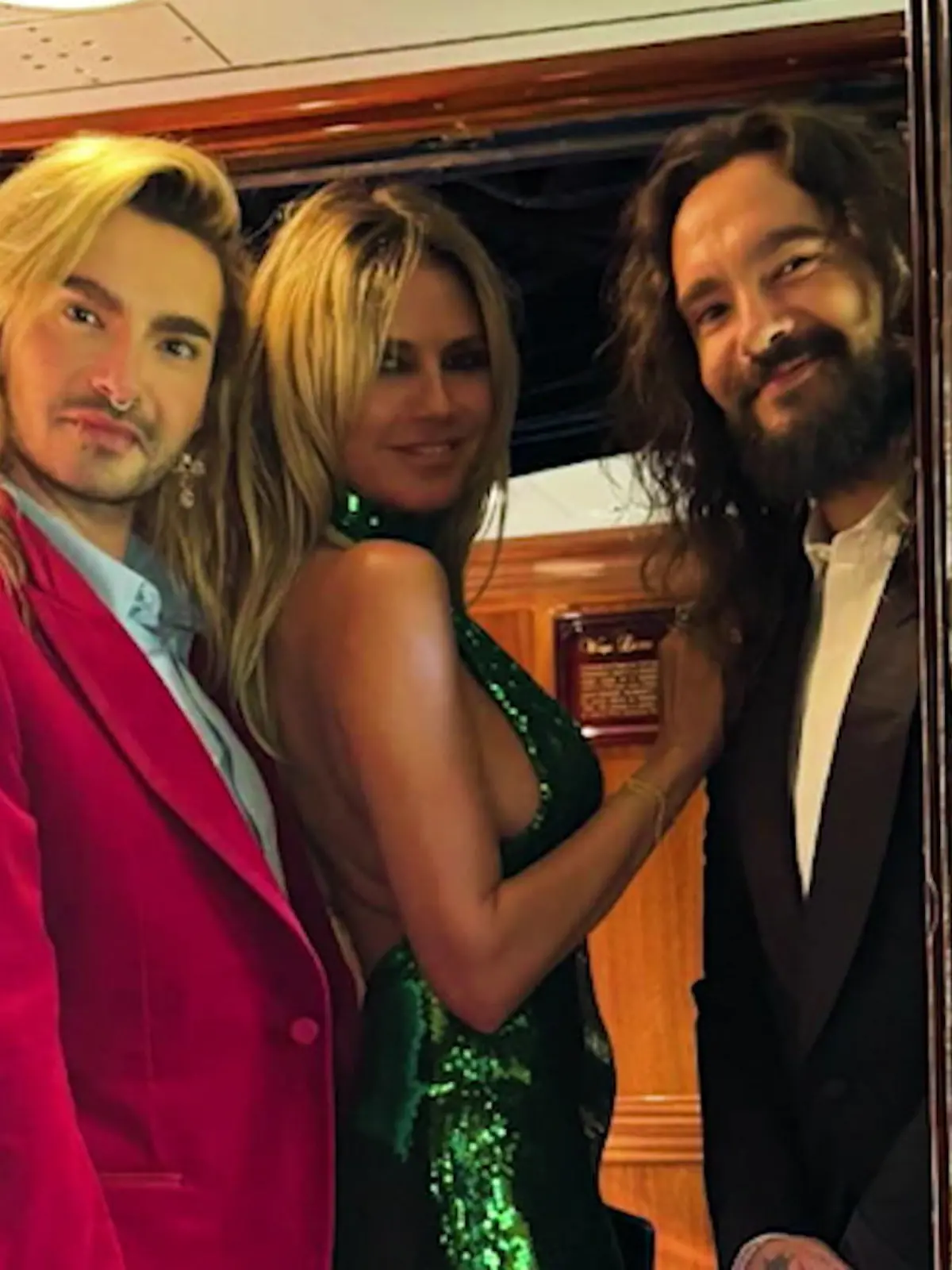 Bill und Tom Kaulitz mit Heidi im Orient-Express
