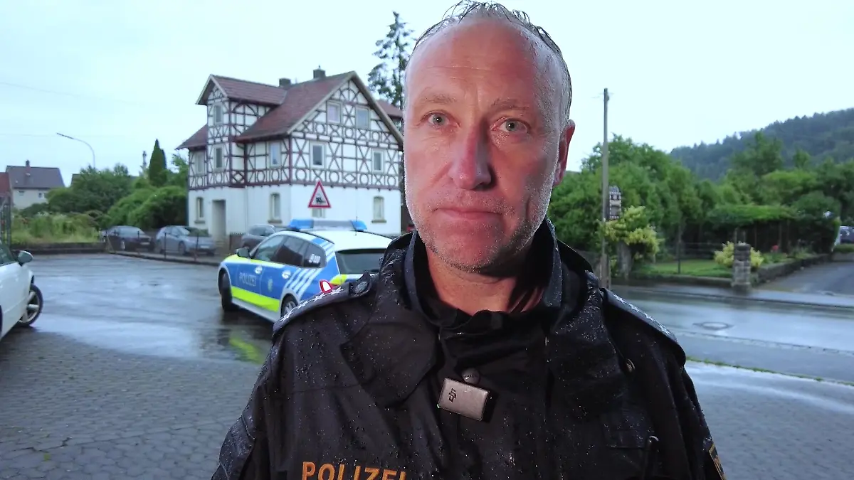 Polizeihauptkommissar Thomas Reubelt ist in Stockheim im Einsatz