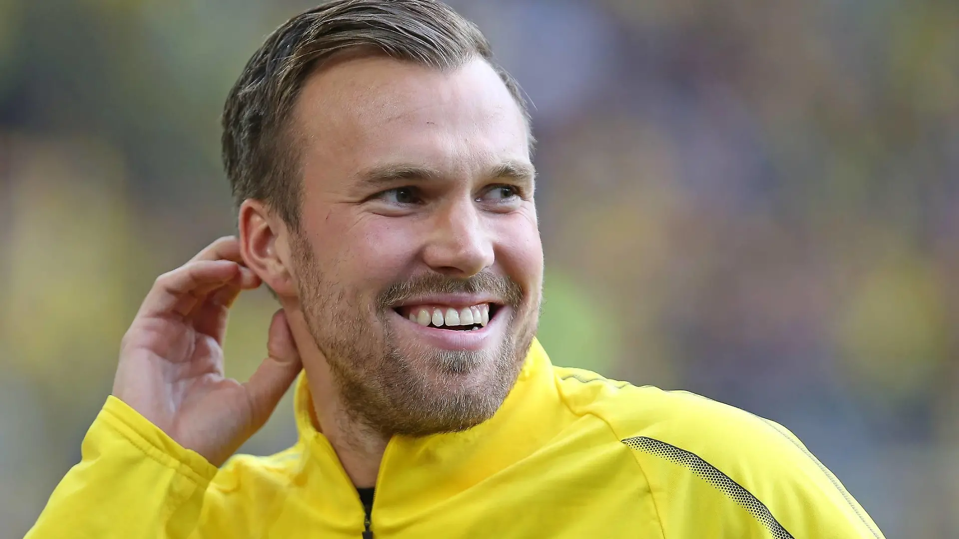 Abschiedsspiel von Roman Weidenfeller am 07.09.2018 im Signal Iduna Park in Dortmund Kevin Großkreutz lacht (BVB Allstars) *** Farewell match by Roman Weidenfeller on 07 09 2018 at Signal Iduna Park in Dortmund Kevin Grosskreutz laughs BVB Allstars MH  