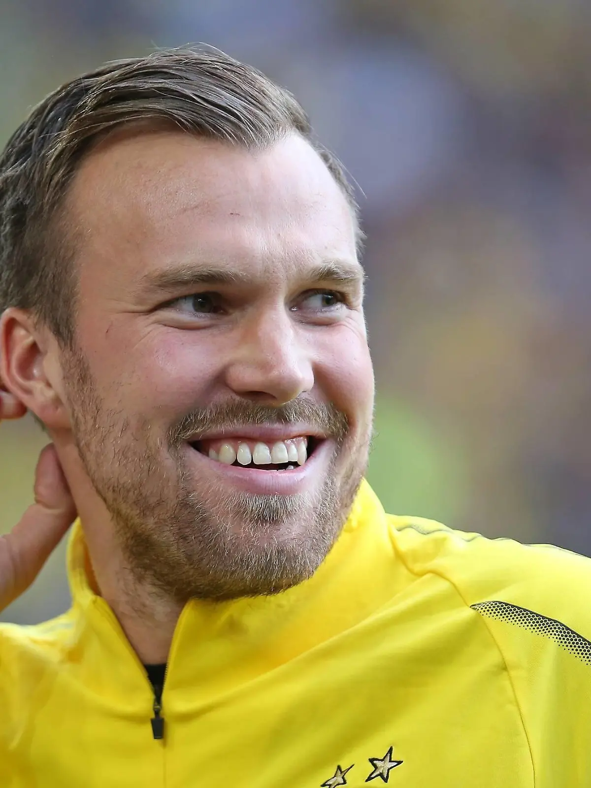 Abschiedsspiel von Roman Weidenfeller am 07.09.2018 im Signal Iduna Park in Dortmund Kevin Großkreutz lacht (BVB Allstars) *** Farewell match by Roman Weidenfeller on 07 09 2018 at Signal Iduna Park in Dortmund Kevin Grosskreutz laughs BVB Allstars MH  
