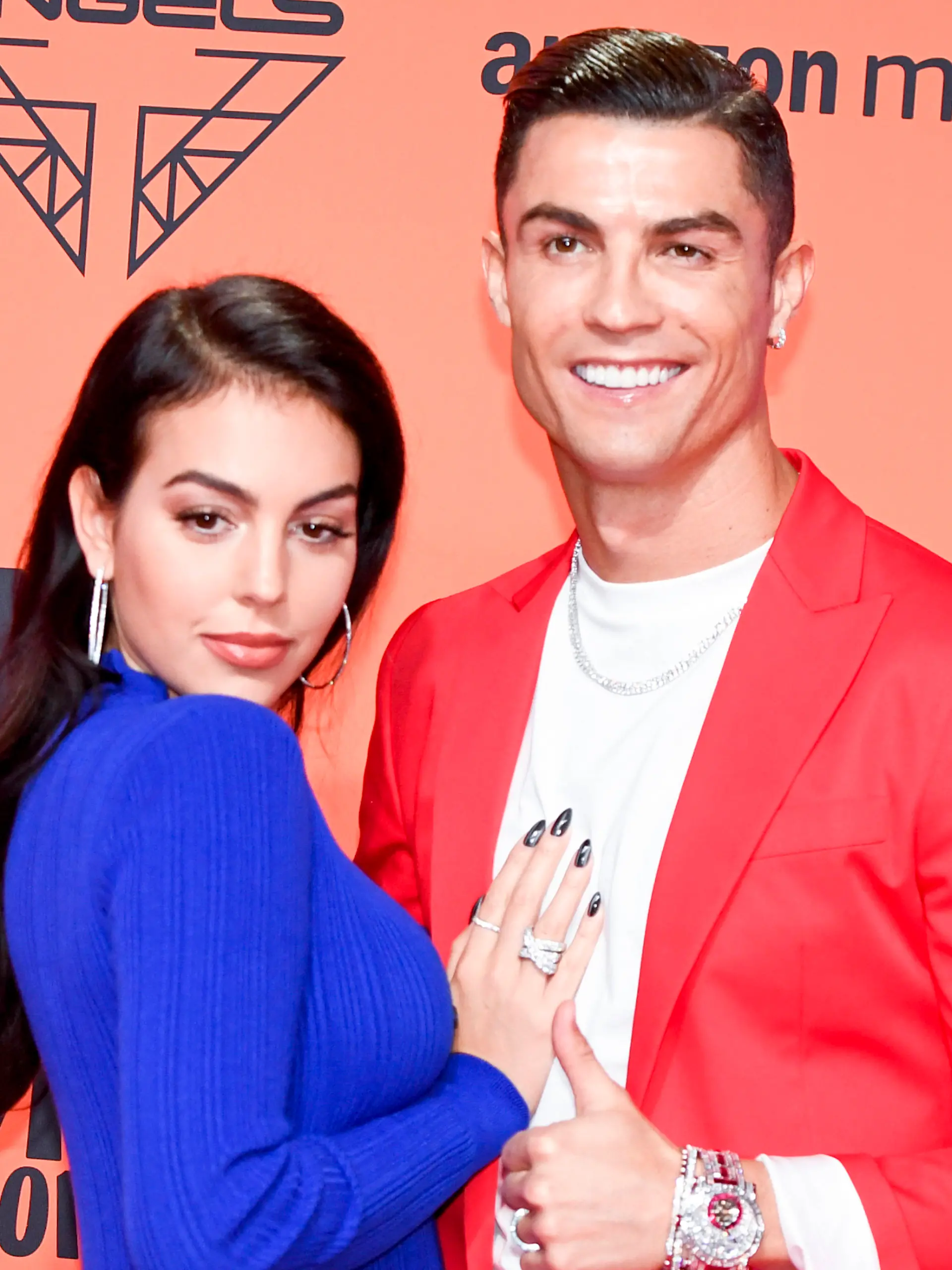 MTV EMA 2019 FIBES Conference Exhibition Centre in Seville In the photo On the photo Cristiano Ronaldo with his girlfriend Georgina Rodriguez