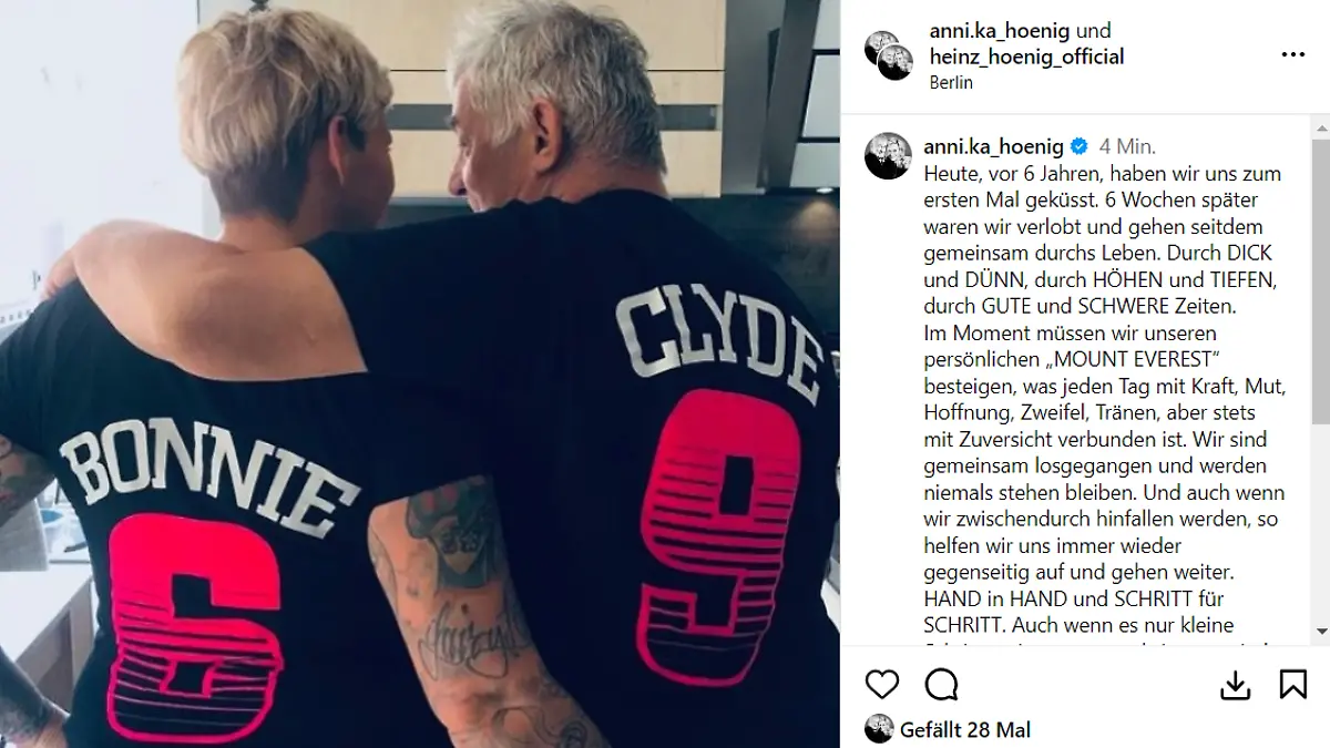 Süßes Foto: Annika Kärsten-Hoenig erinnert an ersten Kuss mit Heinz Hoenig