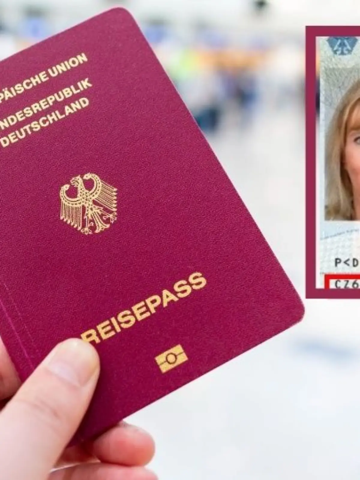 Collage Reisepass/Muster-Reisepass