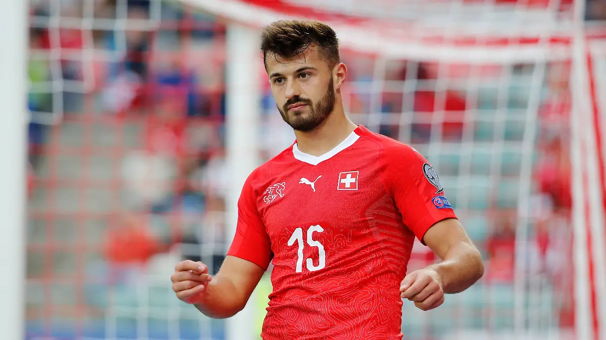 08.09.2019 Stadion Tourbillon Sion , SCHWEIZ , Saison 2019/2020 Herren Fussball EM Qualifikation Schweiz - Gibraltar Albian Ajeti (Schweiz) *** 08 09 2019 Stadium Tourbillon Sion , SWITZERLAND , Season 2019 2020 Men Football European Championship Qualification Switzerland Gibraltar Albian Ajeti Switzerland