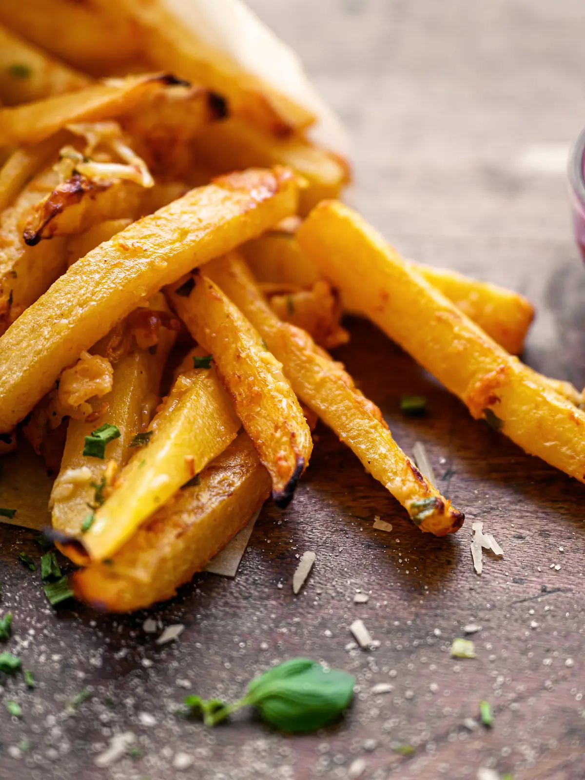 French fries with turnip and parmesan, Quebec, Canada