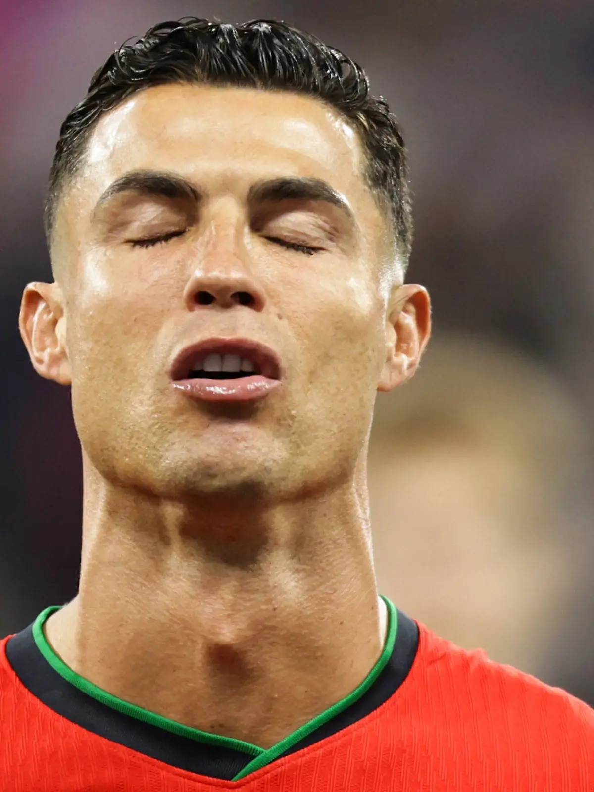 Portugal v Slovenia: Round of 16 - UEFA EURO, EM, Europameisterschaft,Fussball 2024 Cristiano Ronaldo of Portugal is preparing for the UEFA Euro 2024 round of 16 football match between Portugal and Slovenia at the Frankfurt Arena in Frankfurt am Main Frankfurt am Main Germany