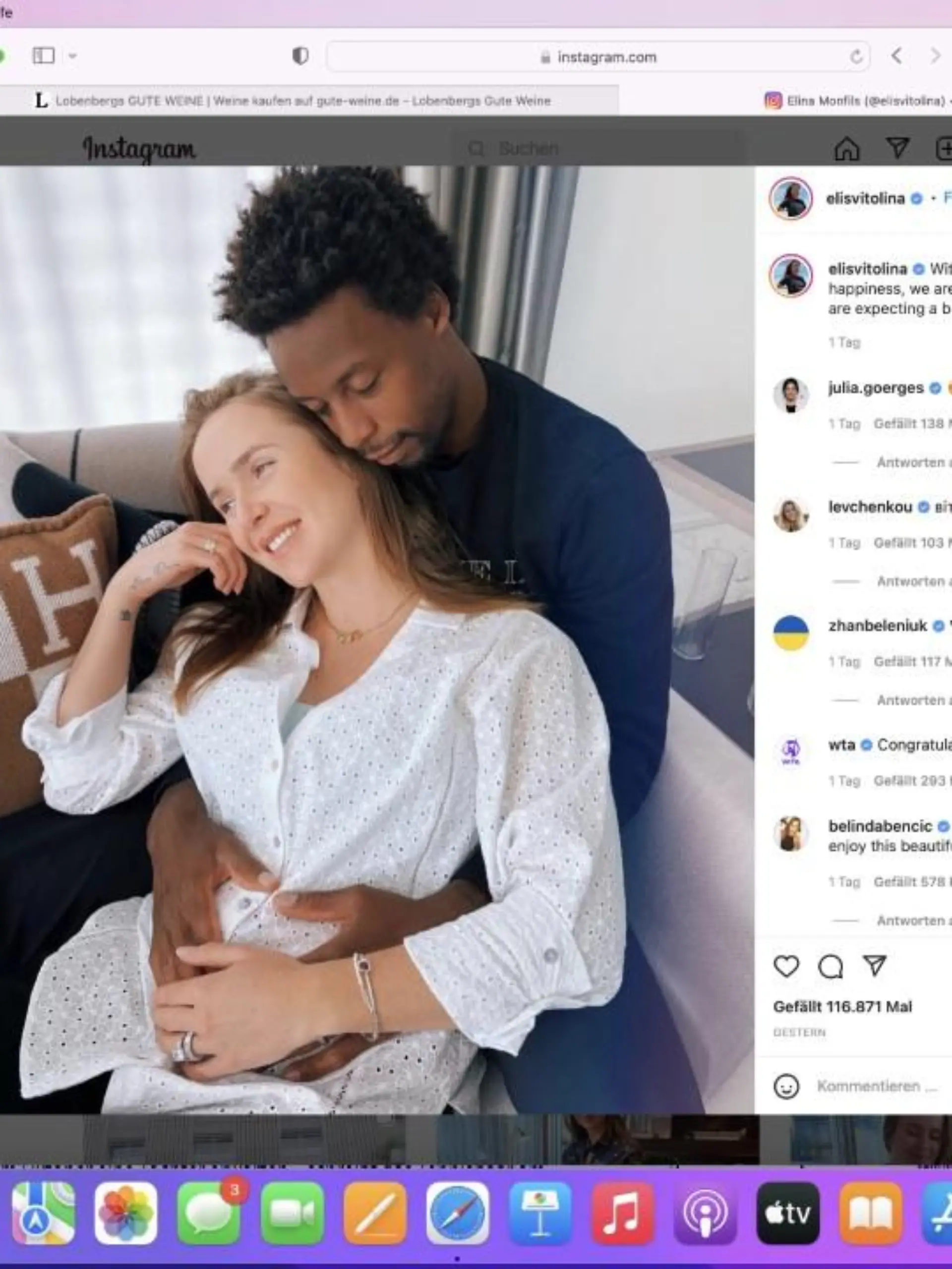 Seit Juli 2021 sind Elina Switolina und Gaël Monfils verheiratet.