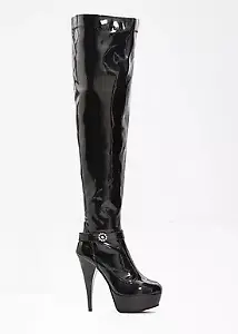 Plateau-Overknee-Stiefel