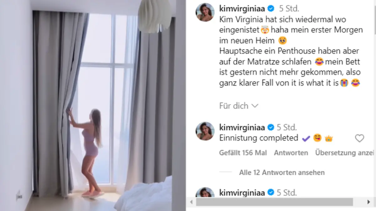Kim Virginia verteilt noch schnell eine kleine Retourkutsche