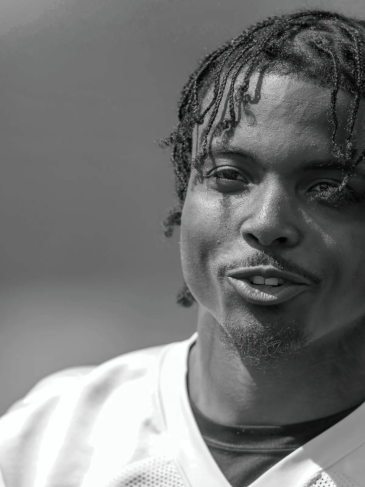 EAGAN, MN - MAY 10: Minnesota Vikings cornerback Khyree Jackson 31 talks with the media during Minnesota Vikings Rookie Camp on May 10, 2024, at TCO Performance Center in Eagan, MN.Photo by Nick Wosika/Icon Sportswire NFL, American Football Herren, USA MAY 10 Minnseota Vikings Rookie Camp