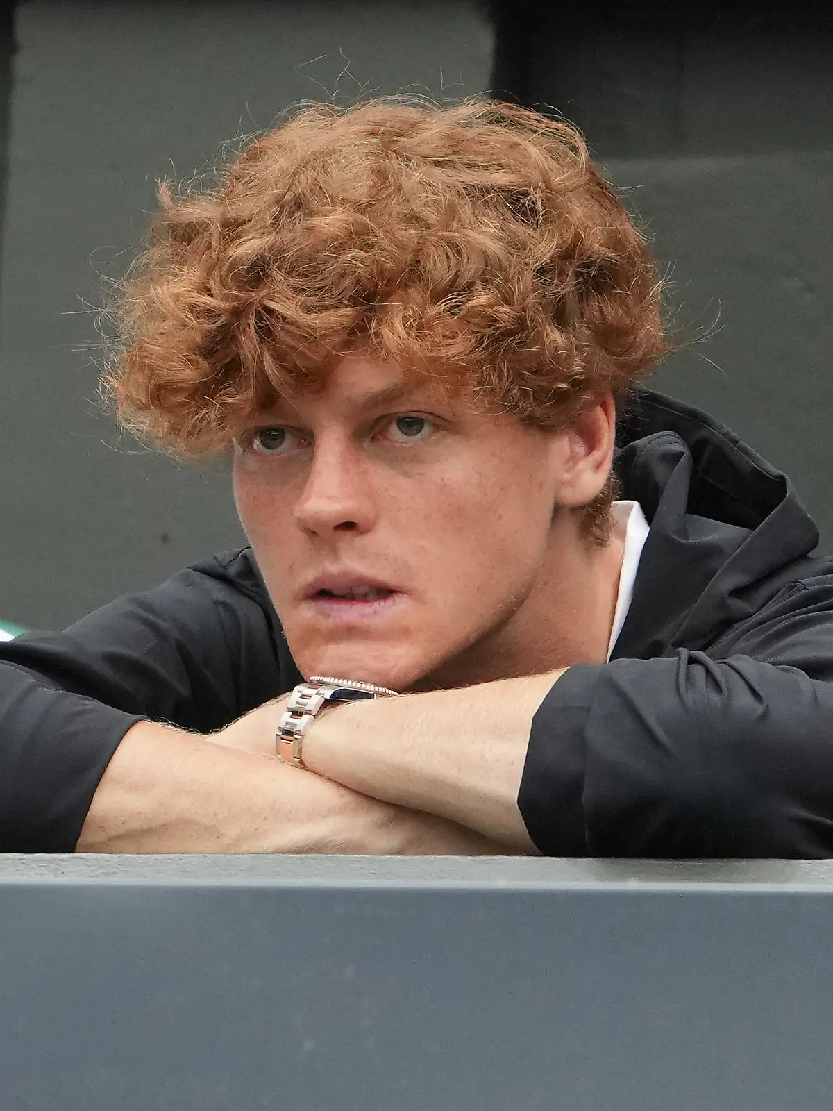 Lawn Tennis - 2024 Wimbledon Championship Ladies Singles - Elena Rybakina KAZ v Anna Kalinskaya All England Lawn Tennis & Croquet Club - Monday 8th July 2024 Anna Kalinskayas boyfriend, Yannick Sinner watches from the players box