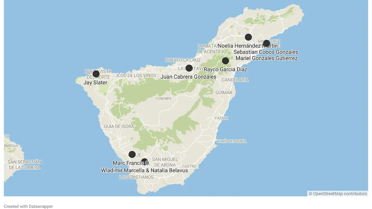 Neun vermisste auf Teneriffa