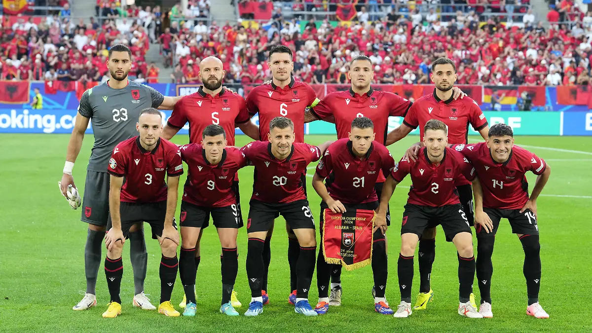 Teamfoto der albanischen Nationalmannschaft bei der EM