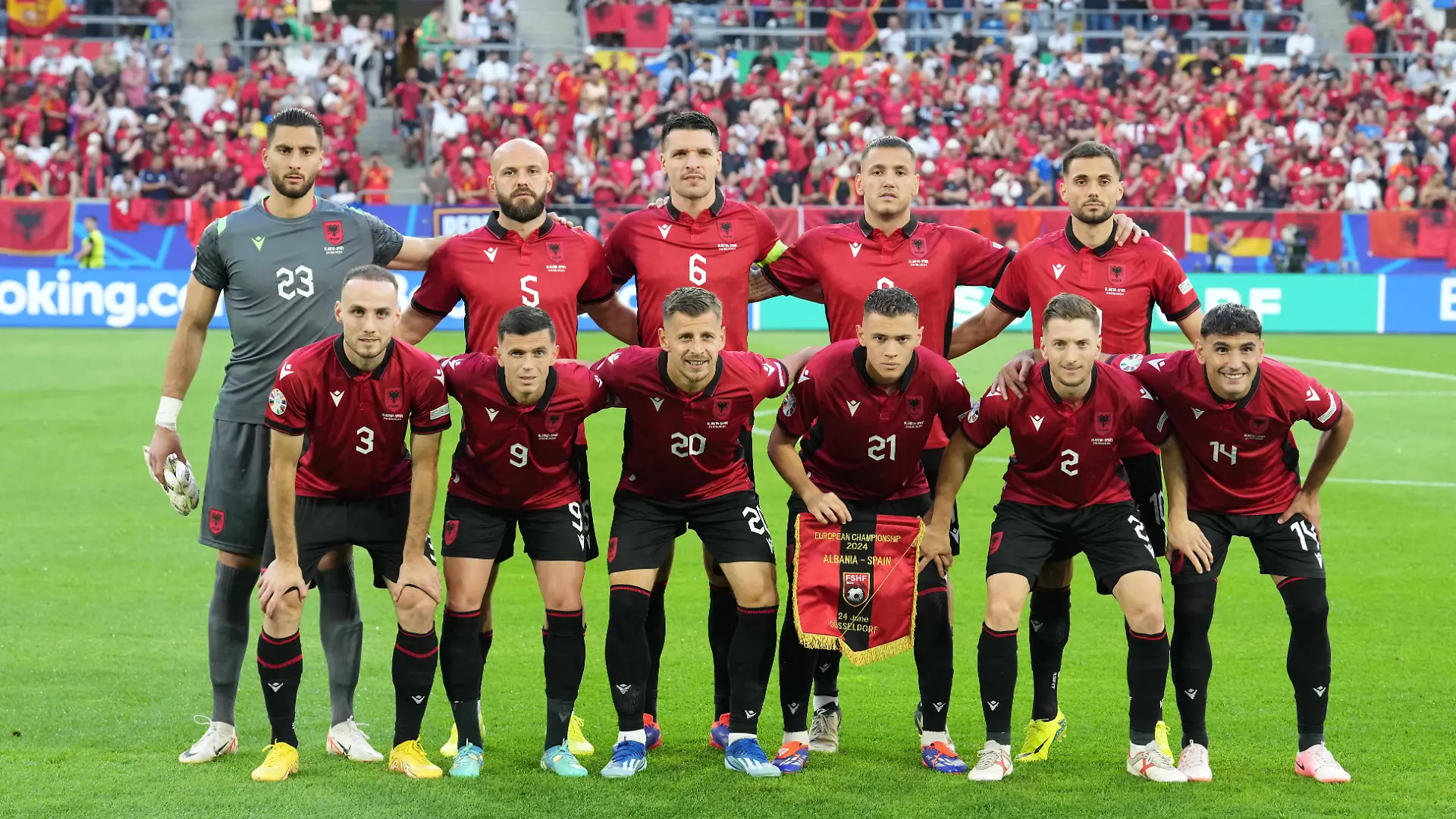 Teamfoto der albanischen Nationalmannschaft bei der EM