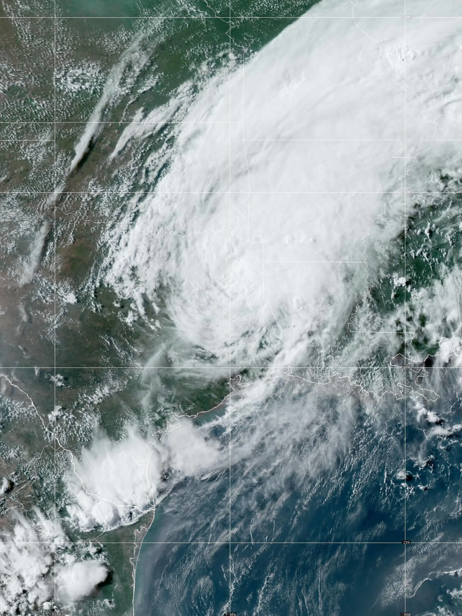 July 8, 2024, Matagorda, Texas, USA: Tropical Storm Beryl makes its way through Texas. The storm made landfall Monday around 4 a.m. near Matagorda, Texas, as a Category 1 Hurricane with maximum sustained winds of 80 mph. The storm has weakened to a tropical storm. Matagorda USA - ZUMA 20240708_new_z03_030 Copyright: xNOAAx