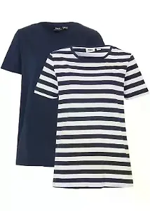 Rundhals-T-Shirt (Zweier Pack)