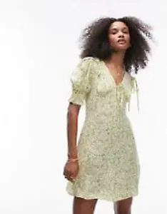 Topshop-Minikleid mit gelbem Blümchenprint