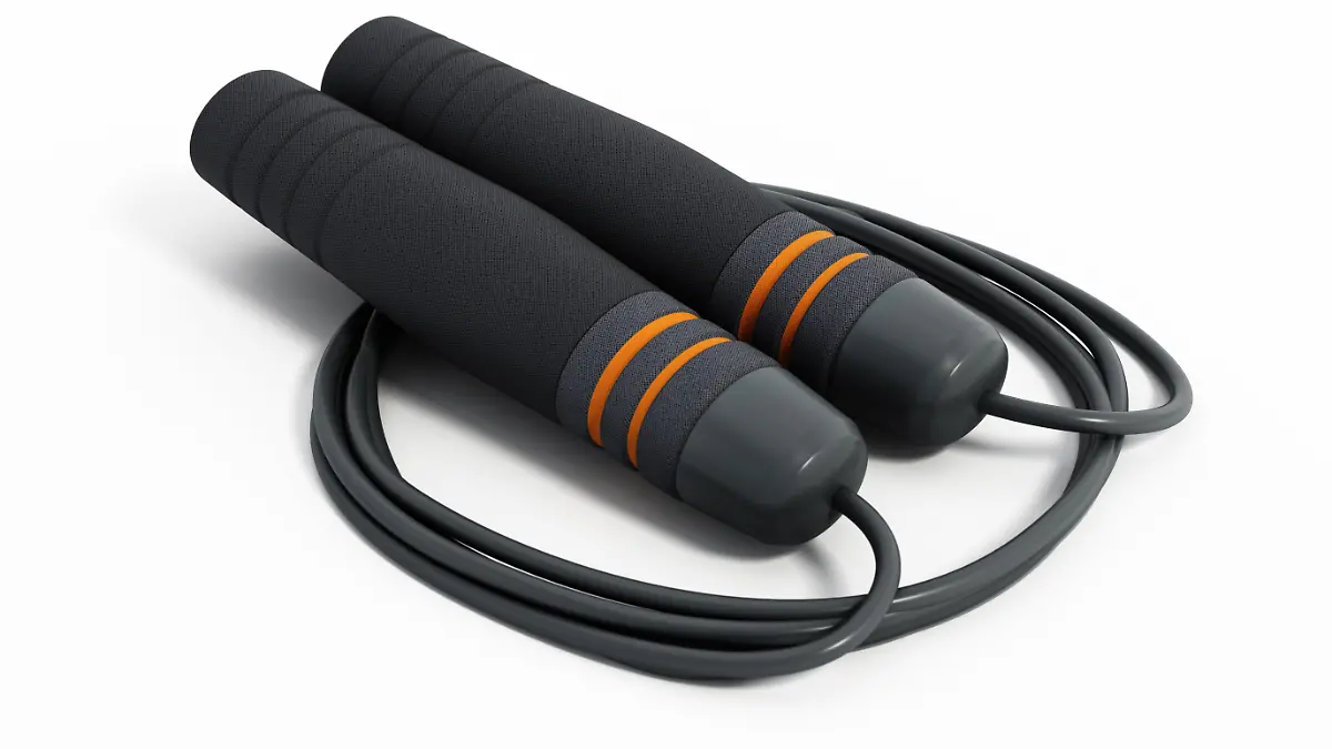 Professional jump rope isolated on white background. 3D illustration.