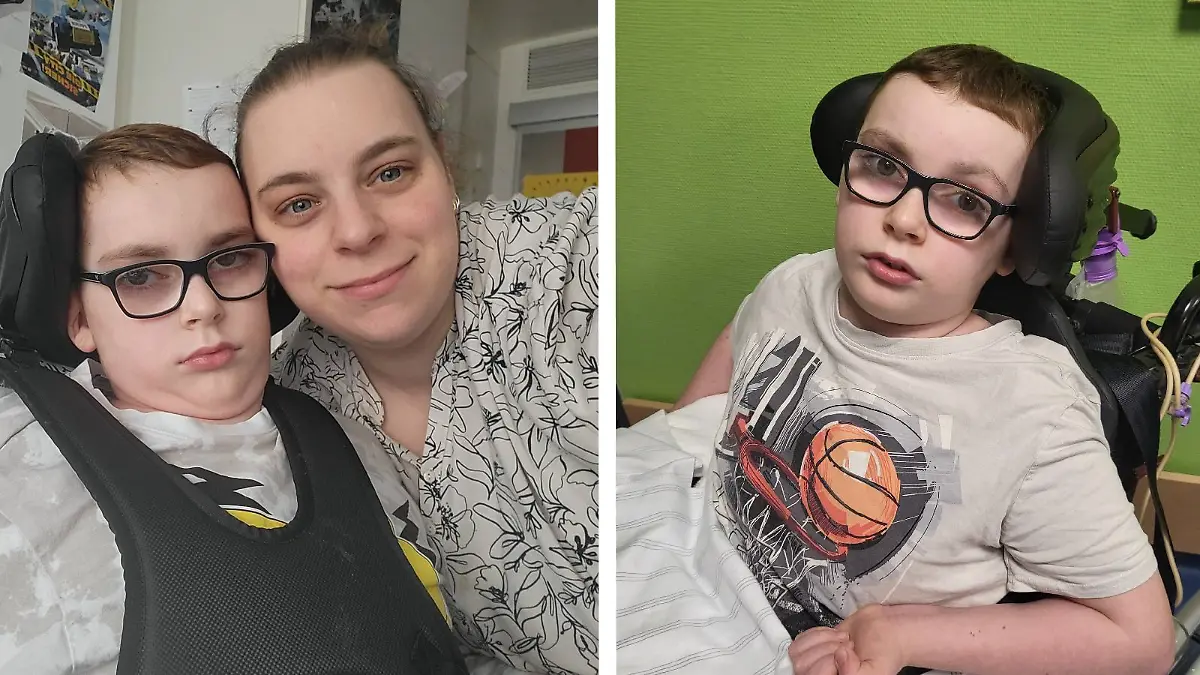 Nach einer vermeintlichen Erkältung sitzt Aaron Carl (9) im Rollstuhl. 