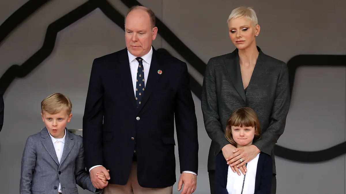Prinz Jacques, Fürst Albert von Monaco, Fürstin Charlene von Monaco und Prinzessin Gabriella