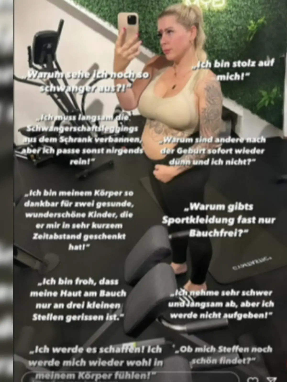 Jenny Frankhauser zeigt sich im Fitnessstudio