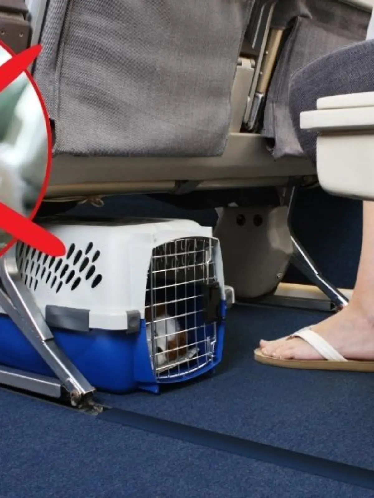 Hund im Flugzeug.