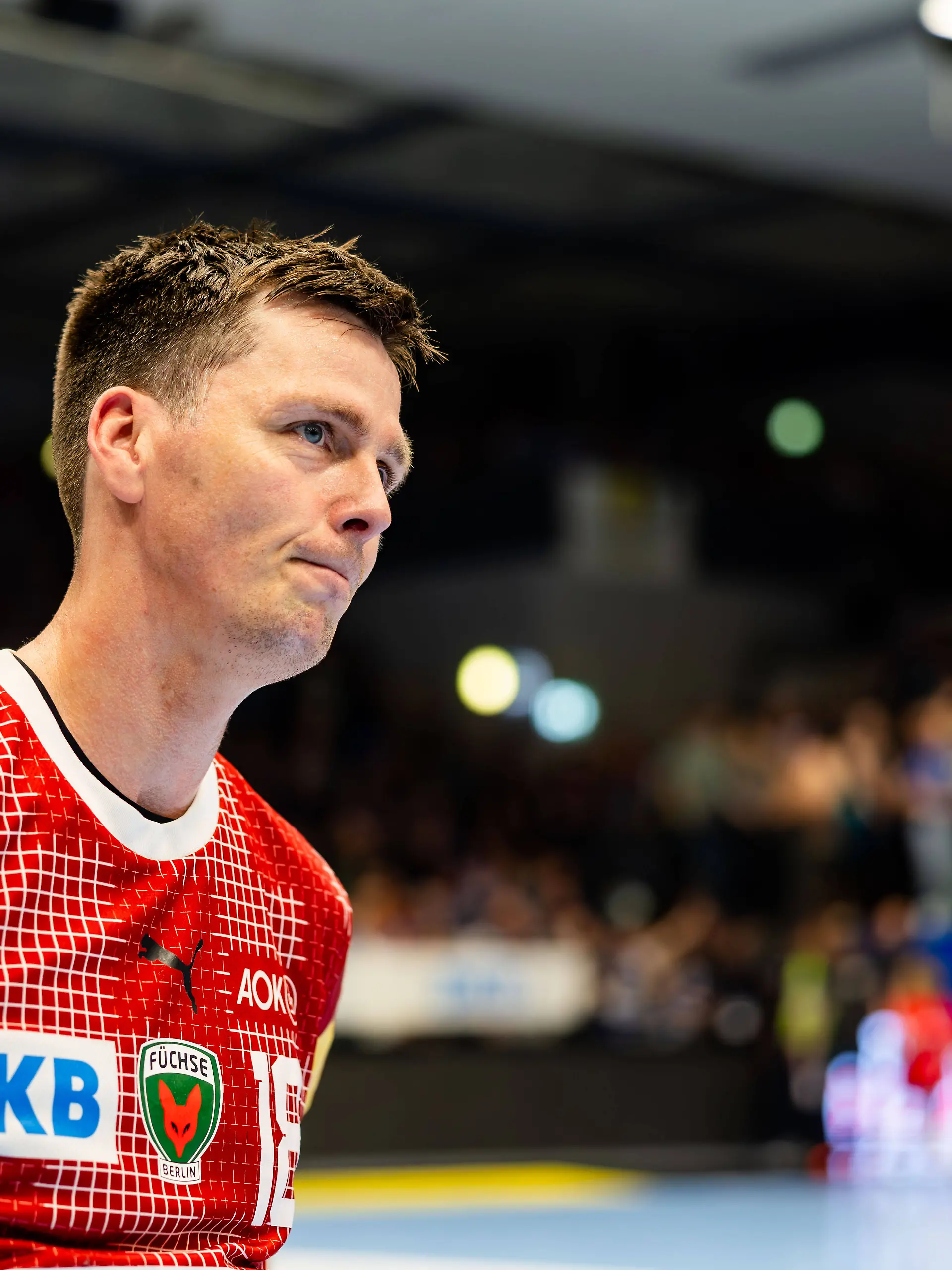 02.06.2024, GER, Handball, 1.Bl, Maenner, Saison 23/24, Liqui Moly Handball Bundesliga, 34. Spieltag, ThSV Eisenach - Fuechse Berlin Lindberg, Hans Fuechse Berlin nach seinem letzten Bundesliga Spiel 99817 Eisenach Werner-Assmann-Halle / Am Sportp Thueringen Deutschland